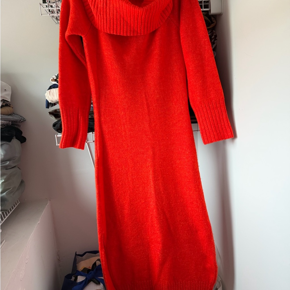 Daily Practice by Anthropologie Red Orange Sweater Dress women’s XS